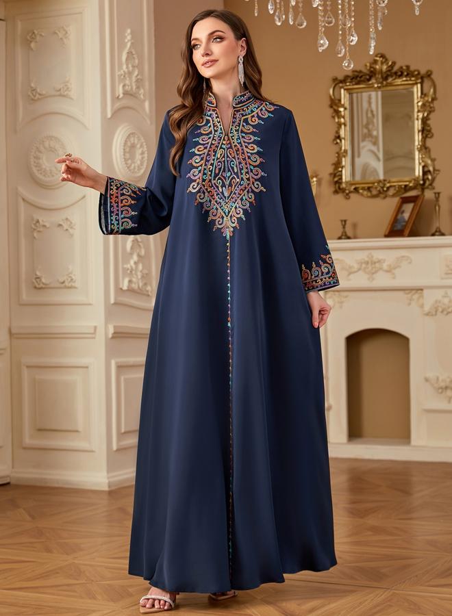 Take Two Women Embroidered Long Sleeve Jalabiya - Image 5